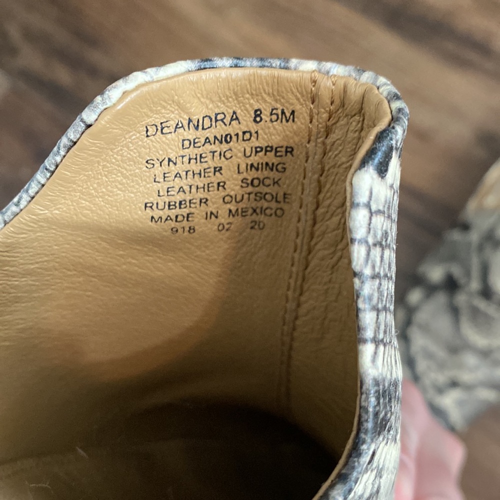 Steven By Steve Madden Snakeskin Mules Size W8.5 - image 3